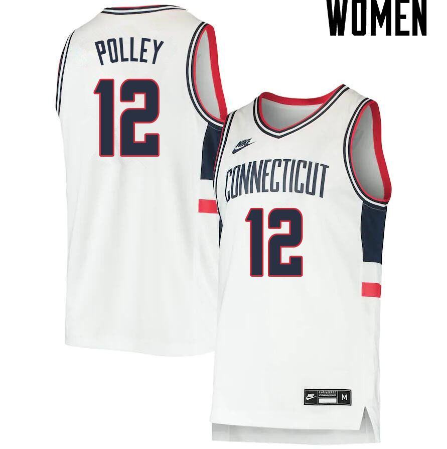 2021 Women #12 Tyler Polley Uconn Huskies College Basketball Jerseys Sale-Throwback